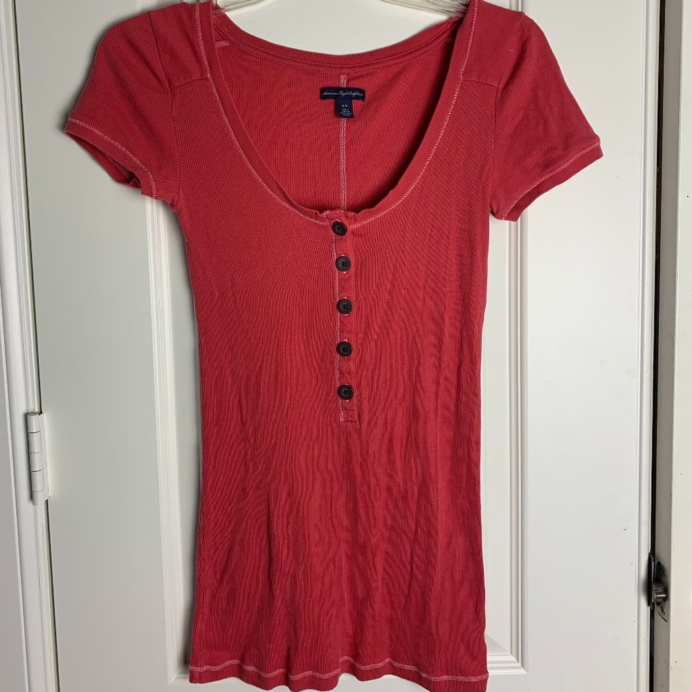 Coral American Eagle Shirt